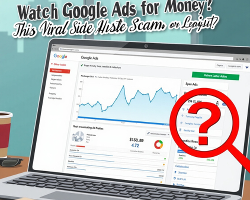 Watch Google Ads for Money? The Truth Behind This Viral Side Hustle (Scam or Legit?)