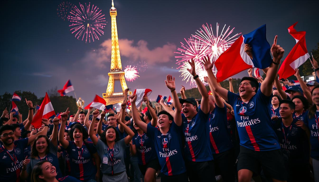 Carnival atmosphere in Paris after Champions League success